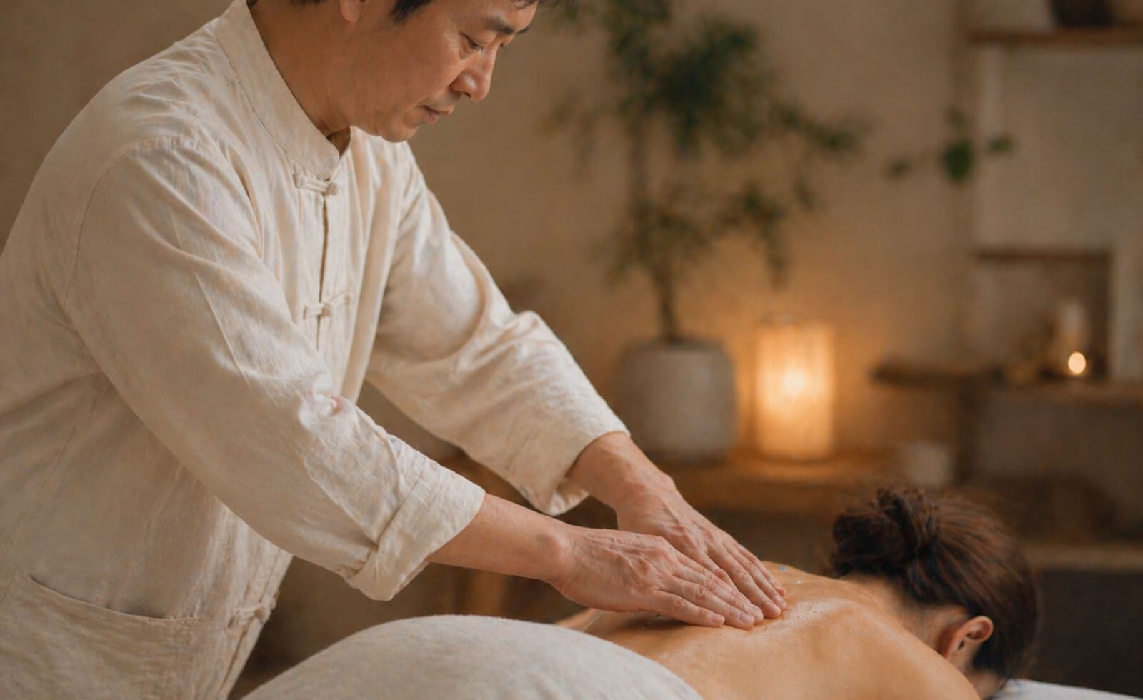 Le massage Tui Na et la moxibustion en appui