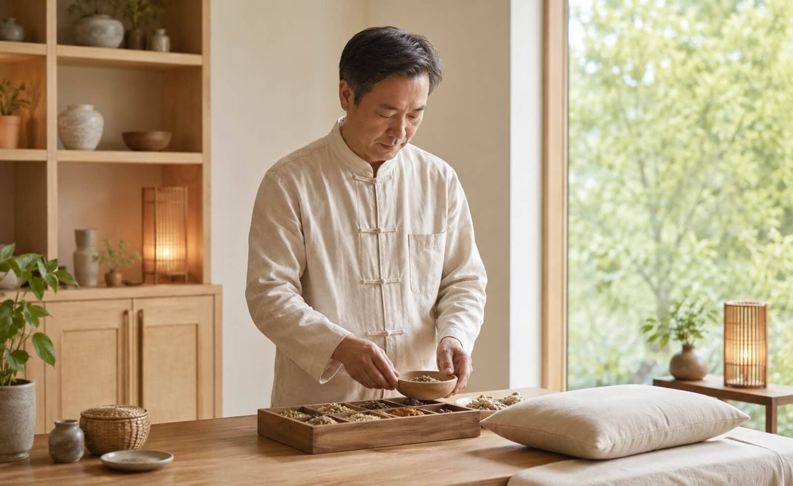 Cabinet de médecine traditionnelle chinoise à Gland, ambiance apaisante en été