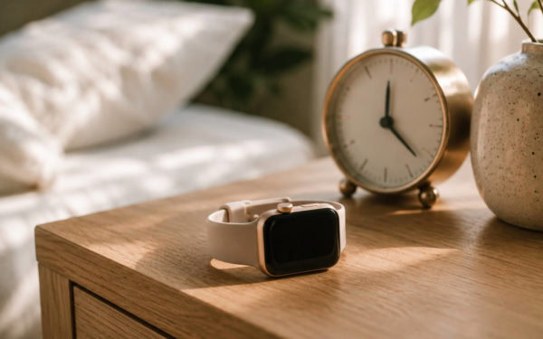 Montre connectée utilisée pour suivre le sommeil, symbole du biohacking en 2026