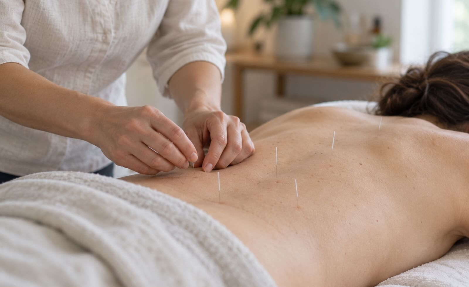 Séance d’acupuncture du dos au cabinet 7 Sources